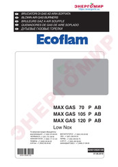Ecoflam MAX GAS 120 P Manual Del Usuario