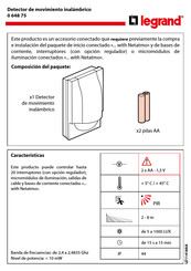 LEGRAND 0 648 75 Manual Del Usuario