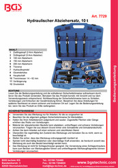 BGS technic 7729 Manual De Instrucciones