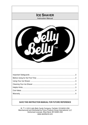 JELLY BELLY ICE SHAVER Manual Del Usuario