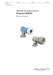 Endress+Hauser Proservo NMS81 Manual De Instrucciones