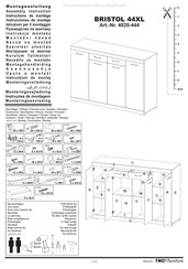 FMD Furniture BRISTOL 44XL 4020-444 Instrucciones De Montaje