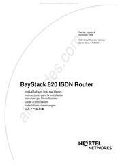 Nortel Networks BayStack 820 Instrucciones Para La Instalación