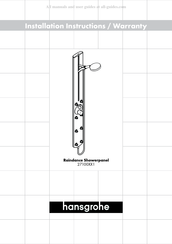 Hansgrohe Raindance Showerpanel 27100 1 Serie Instrucciones De Montaje