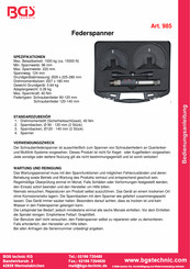 BGS technic 985 Manual De Instrucciones