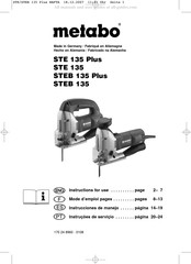 Metabo STE 135 Plus Instrucciones De Manejo