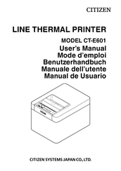 Citizen CT-E601 Manual De Usuario