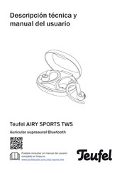 Teufel AIRY SPORTS TWS Descripción Técnica Y Manual Del Usuario