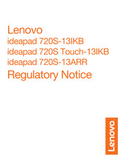 Lenovo ideapad 720S Touch-13IKB Guia De Inicio Rapido