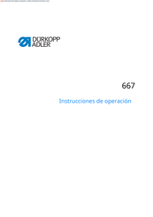 DURKOPP ADLER 667 Instrucciones De Operación