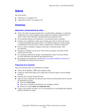Xerox Phaser 6250 Operaciones De Impresión