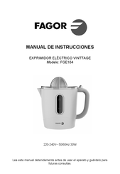 Fagor FGE164 Manual De Instrucciones