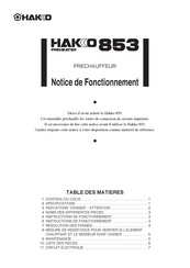 HAKO 853 Manual De Instrucciones