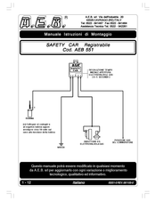 AEB SAFETY CAR AEB 551 Manual De Instrucciones De Montaje