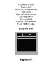 Foster KE60 MTL INOX Hoja De Características