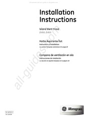 Monogram ZV850 Instrucciones De Instalación