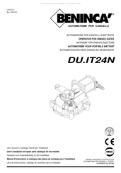 Beninca DU.IT24N Libro De Instrucciones Y Catálogo De Recambios Para El Instalador