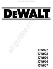 DeWalt DW956 Manual Del Usuario