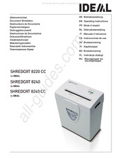 Ideal Shredcat 8240 CC Instrucciones De Uso