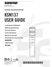 Shure KSM Serie Guia Del Usuario