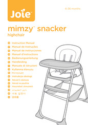 Joie mimzy snacker Manual De Instrucciones