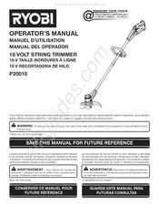 Ryobi P20010 Manual Del Operador