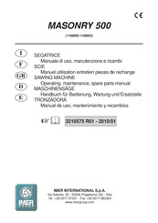 IMER 1188802 Manual De Uso, Mantenimiento Y Recambios