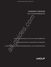 Wolf ICBWWD30 Guía De Uso Y Mantenimiento