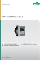 Wilo Para MAXO-G Instrucciones De Instalación Y Funcionamiento