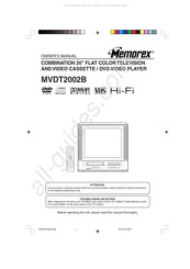 memorex MVDT2002B Manual Del Propietário