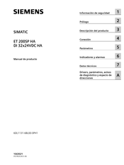 Siemens SIMATIC DI 32x24VDC HF Manual De Producto