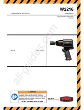 Atlas Copco PRO W2216 Manual De Instrucciones