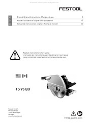 Festool TS 75 EQ Manual De Instrucciones Original