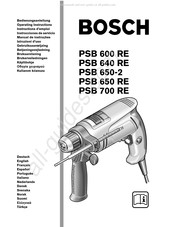 Bosch PSB 700 RE Manual De Instrucciones