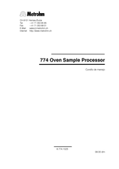 Metrohm 774 Oven Sample Processor Manual De Instrucciones