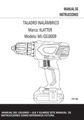 Klatter ML-GS18009 Manual De Instrucciones