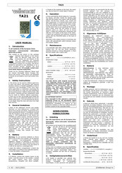 Velleman TA21 Manual Del Usuario
