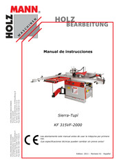 HOLZMANN MASCHINEN KF 315VF-2000 Manual De Instrucciones