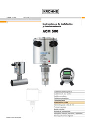 KROHNE ACM 500 Manual De Instrucciones