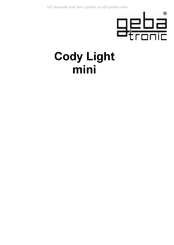 Geba Tronic Cody Light mini Manual Del Usuario