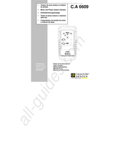 Chauvin Arnoux C.A 6609 Manual De Instrucciones