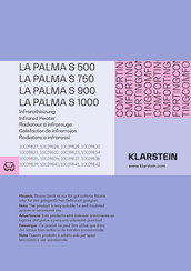 Klarstein LA PALMA S 1000 Manual Del Usuario