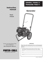 Porter Cable DTE325 Manual De Instrucciones