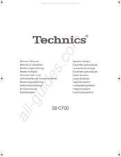 Technics SB-C700 Instrucciones De Funcionamiento