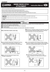 INNO SNOW HITCH INE900 Manual De Instrucciones