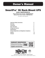 Tripp-Lite SMART5000RT3U Manual Del Propietário