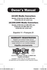 Tripp-Lite N784-001-SC-MM Manual Del Usuario