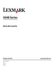 Lexmark X548 Serie Guia Del Usuario