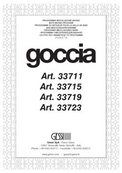 Gessi GOCCIA 33711 Manual Del Usuario