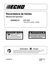 Echo GT-231 Manual Del Operador